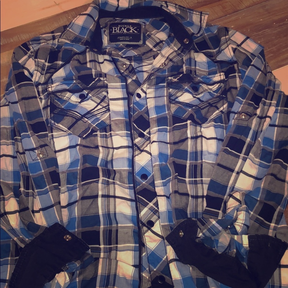 Buckle Black Button Down - image 1